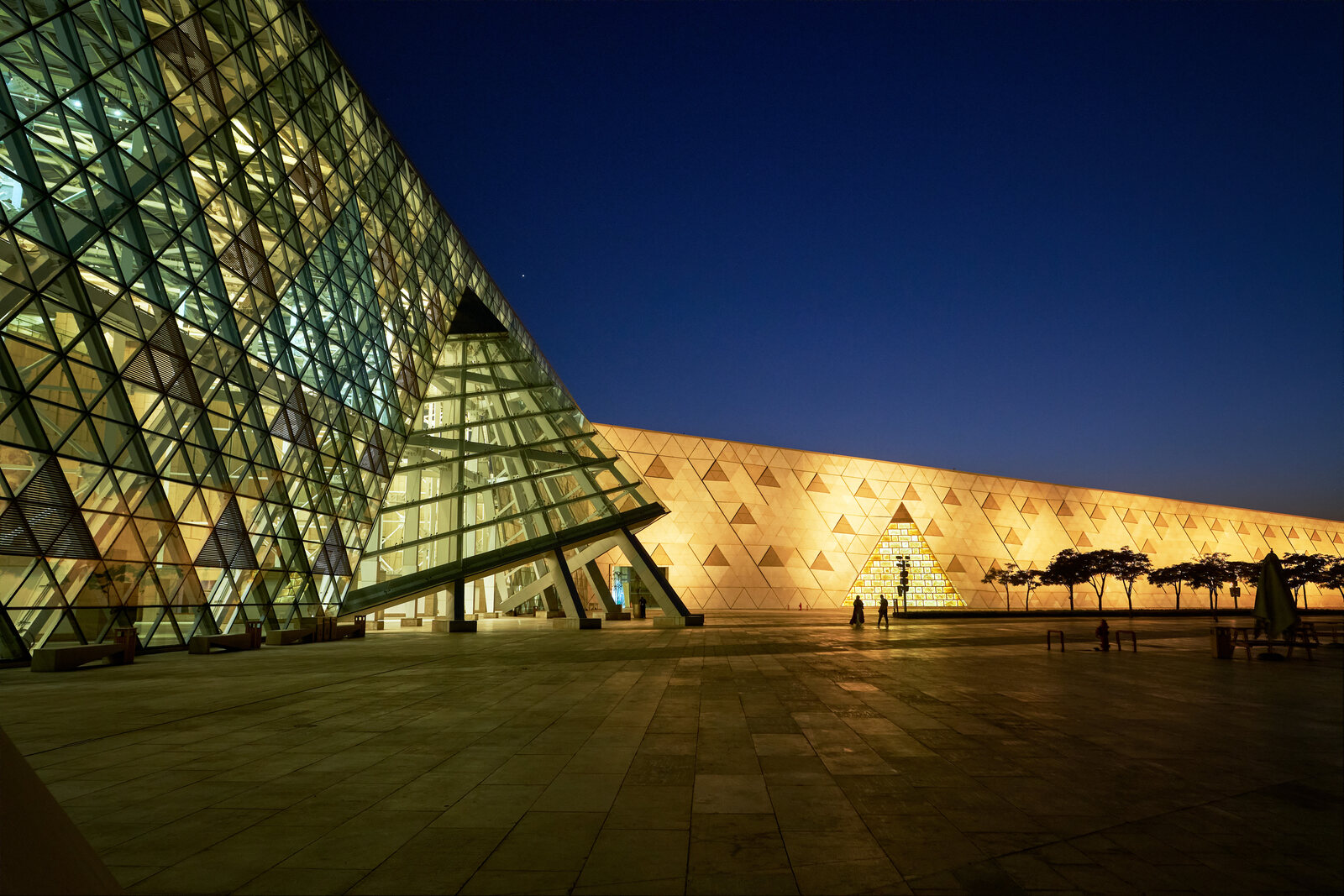 The exterior of the Grand Egyptian Museum in Giza