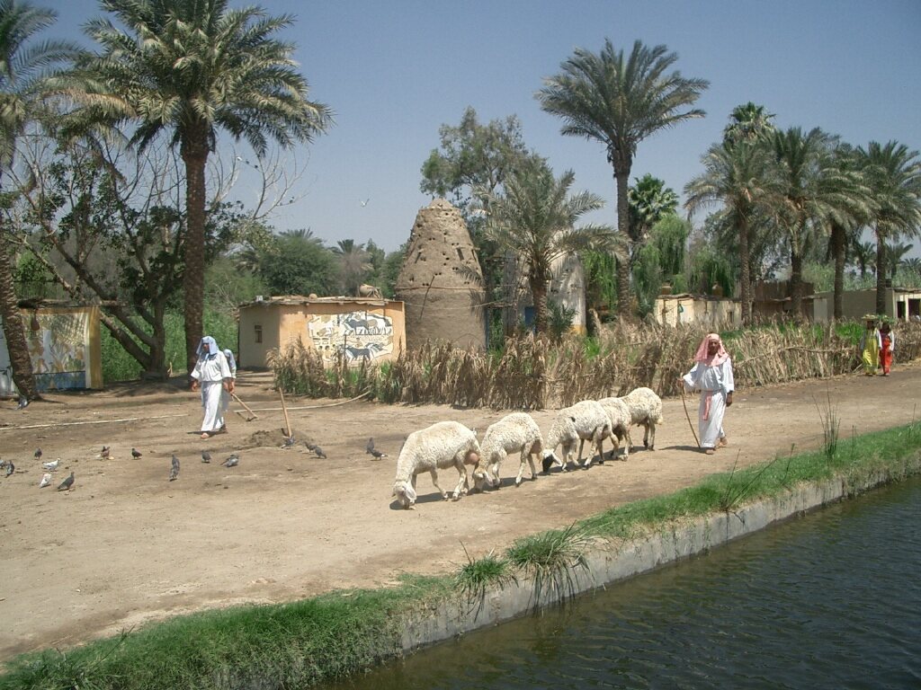 A cultural scene at the Pharaonic Village in Giza